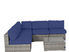 Blue / 2 Pc. 5 Seater Sectional, Table