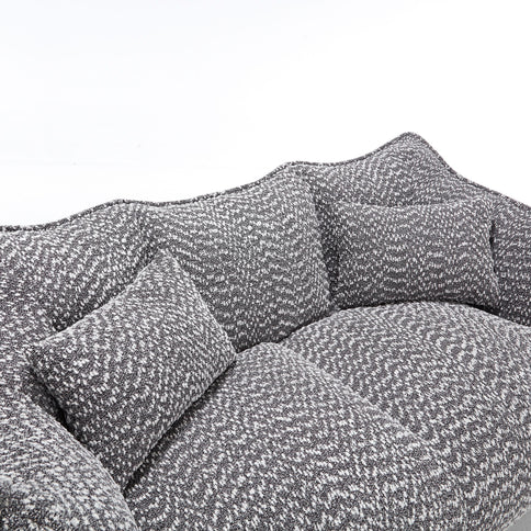 Comfortable Dual Beanbag Chair With High Resilience Foam Core For 2 People