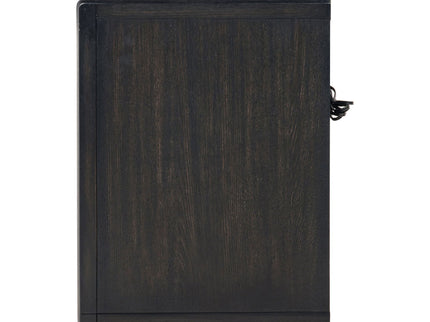 Bangor - 2 Drawer LED Nightstand With USB - Black