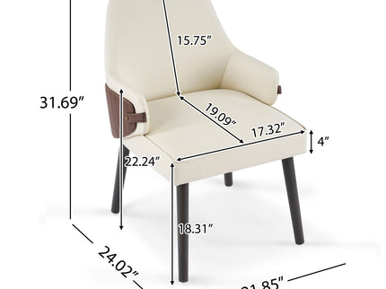 Indoor Dining Chair (Set of 2) - Beige / Brown