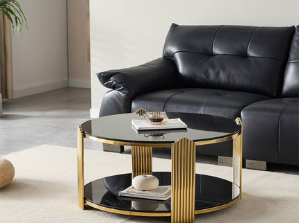 Round Table With Double Layer Storage