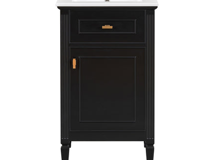 Bathroom Vanity With Sink, Adjustable Shelf, Tilt-Out Drawer