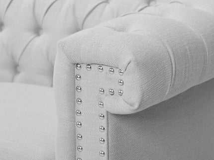 Chesterfield Style 3 Seater Sofa With Deep Button Tufting