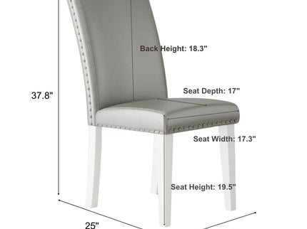 Upholstered Dining Chair With High Back Design (Set of 2)