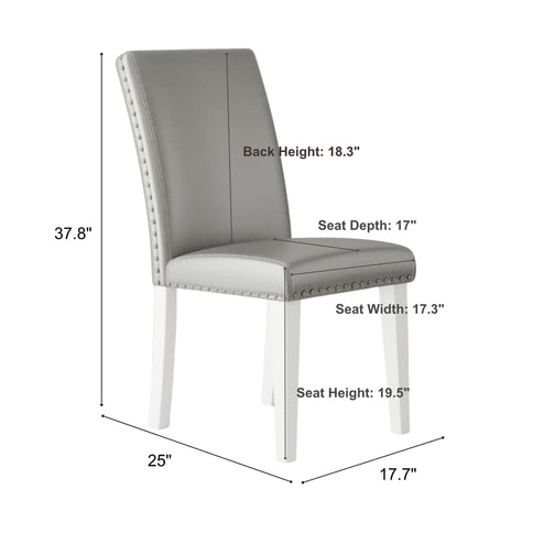 Upholstered Dining Chair With High Back Design (Set of 2)