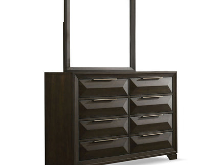 8 Drawer Dresser With Beveled Bracket - Espresso