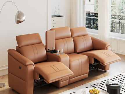 Modular Sofa With Recliners And Cup Holders Sectional Set