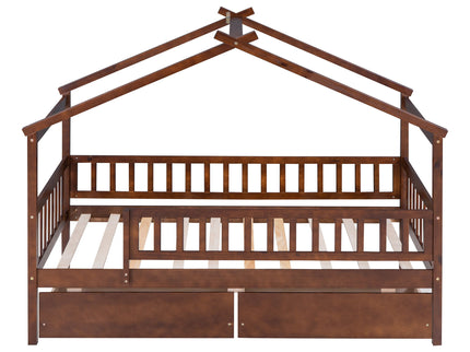 House Bed With 2 Drawers