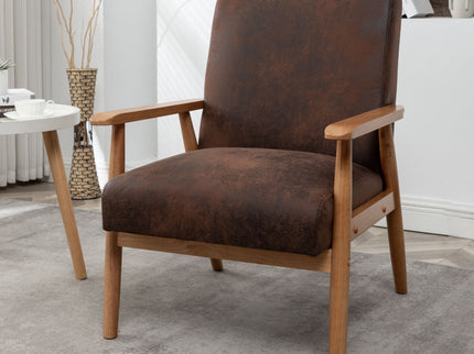 Wide Arm Chair - Brown