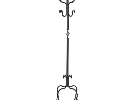 Coat Rack, Hall Tree, Free Standing, 8 Hooks, Entryway, Transitional - Black