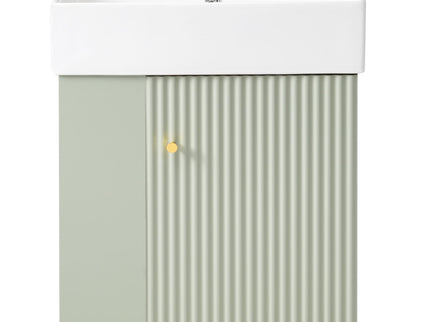 Modern Floating Bathroom Vanity With Ceramic Basin Perfect For Small Bathrooms