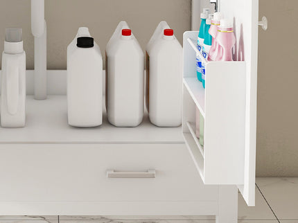 43" Bathroom Vanity, Multi Functional Cabinet - White