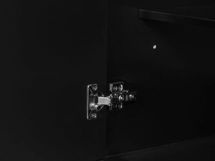 36" Bathroom Vanity Base With 2 Cabinet And 3 Drawers - Black