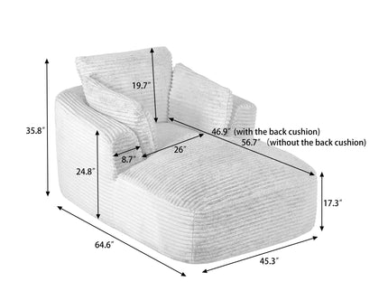 Oversized Chaise Lounge Chair Indoor - Black
