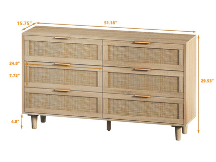 6 Drawer Storage Modern Cabinet For Bedroom