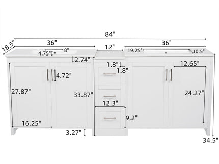 Double Sink Bathroom Vanity With Quartz Countertop