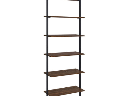 Christy - Owens - 6 Shelf Wall Bookshelf - Walnut