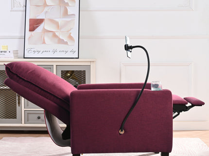 Recliner Chairs For Adults, Adjustable Recliner Sofa With Mobile Phone Holder & Cup Holder, Modern Reclining Chairs Fabric Push Back Recliner Chairs For Living Room, Bedroom