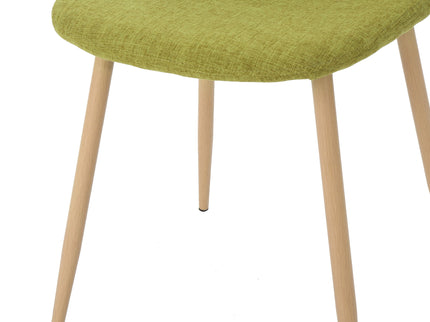 Modern Minimalist Fabric Dining Chair With Iron Legs