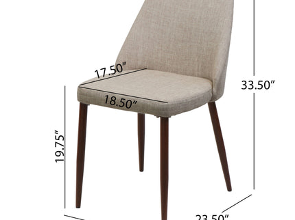 Modern Dining Chair With Iron Legs And Wood Finish