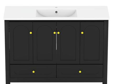 Bathroom Vanity With Sink Combo, 4 Soft Close Doors And 2 Drawers