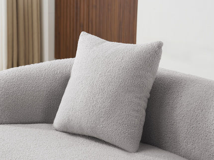 Curved Loveseat Sofa With Round Armrest