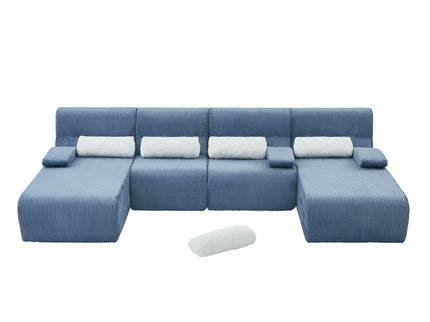 Oversized Sectional Sofa, Living Room Seating With Modular Design