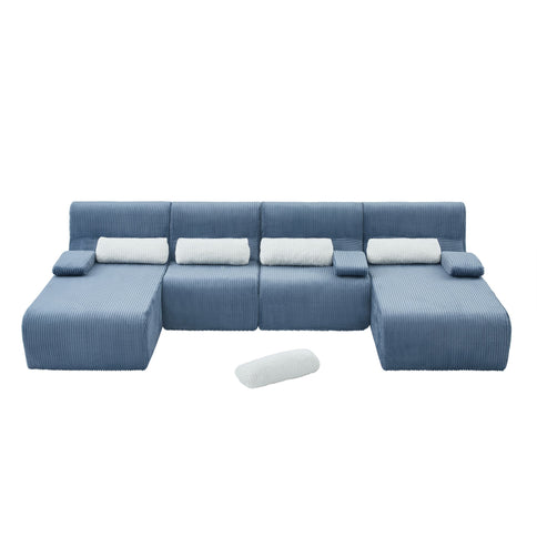 Oversized Sectional Sofa, Living Room Seating With Modular Design