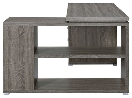 Tona - L-Shape Computer Desk With 3 Drawers And 5 Shelves