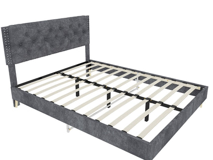 Upholstered Bed With Tufted Headboard