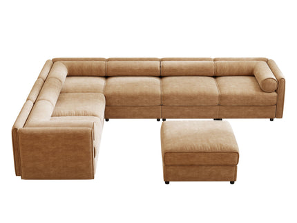 Contemporary Elegant Sofa With Storage And Ottoman