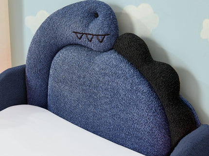 Cute Dinosaur Shaped Bed With Safety Guardrail, Toddler Frame