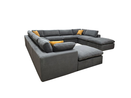 Custom Configuration Modular Sectional & Toss Pillows