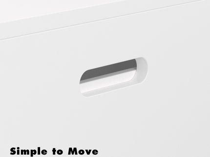 Toy Storage Organizer With Rolling Drawer, Chest With Wheels, Large Pull Out Bin For Nursery - White