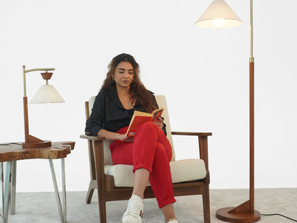 Floor Lamp, Standing Light For Living Room - Brown