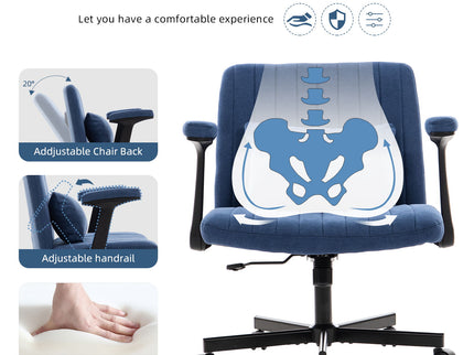 Criss Cross Armrest Office Chair With Wheels