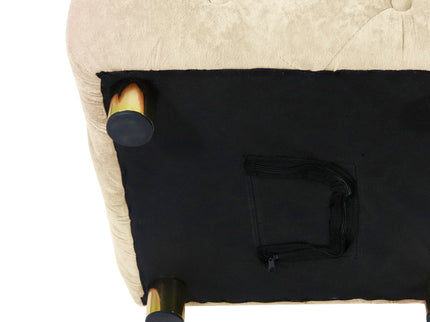 Modern Upholstered Ottoman, Exquisite Small End Table, Soft Foot Stool, Dressing Makeup Chair, Comfortable Seat For Living Room, Bedroom, Entrance