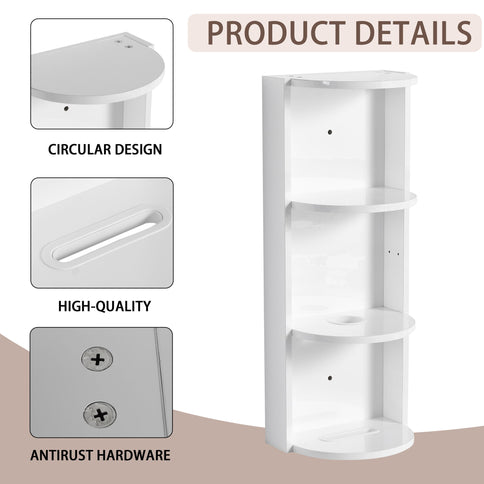 Wall Mounted Bathroom Vanity With Sink And Storage Rack, Soft Close Doors