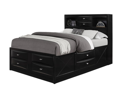 Lucille - Bed With Storage And Bookcase Headboard