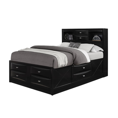 Lucille - Bed With Storage And Bookcase Headboard