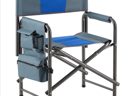Padded Folding Outdoor Chair With Storage Pockets, Lightweight Oversized Directors Chair For Indoor, Outdoor Camping, Picnics And Fishing