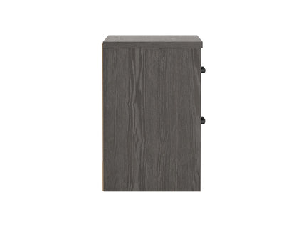 Modern 2 Drawer Nightstand - Brown - Wood