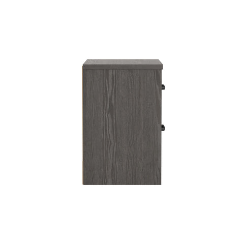 Modern 2 Drawer Nightstand - Brown - Wood