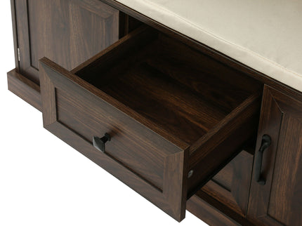 Hall Tree With 3 Hooks, Coat Hanger, Entryway Bench, Storage Bench, 3 In 1 Design