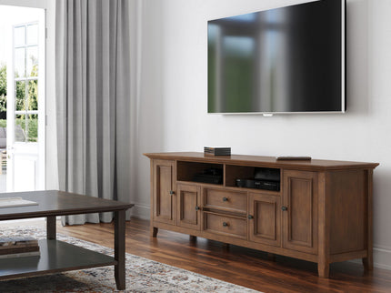Amherst - Wide TV Media Stand - Rustic Natural Aged Brown