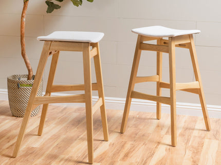 Modern Bar Stool Set With Upholstered Seating