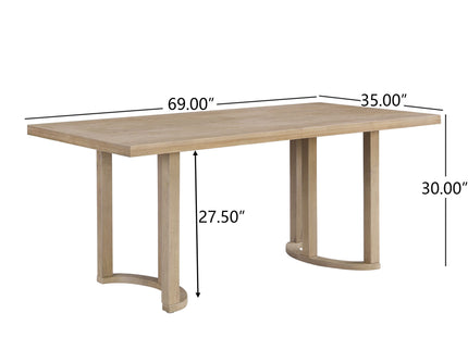 Modern Dining Table Solid Wood