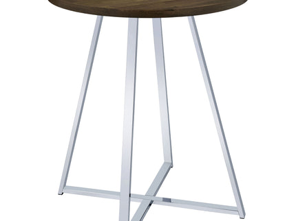 Burkhart - Round Height Bistro Bar Table - Brown Oak