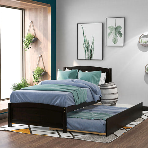 Platform Bed & Headboard, Footboard And Wood Slat Support