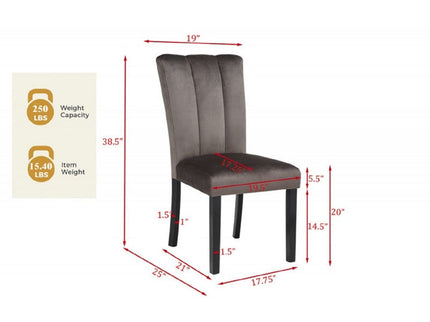 Dining Chairs With Pedestal Base (Set of 2) - Black / Brown